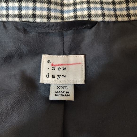 A NEW DAY PLAID BLAZER COAT WOMEN XXL DRESSY CASUAL CURVY PLUS THICK LONG JACKET - Picture 13 of 17